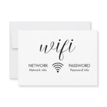Rótulo de contraseña Wifi blanca Información de re