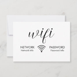 Rótulo de contraseña Wifi blanca Información de re