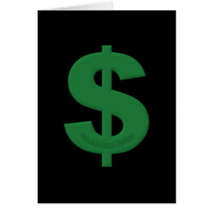 Rótulo de dólar verde