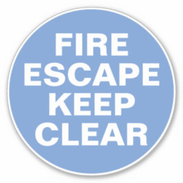 Rótulo de escape contra incendios - Pegatina de Ró