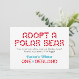 Rótulo de Favor del Oso Polar de Invierno de ONE-d