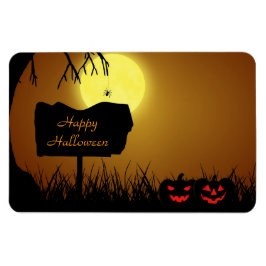 Rótulo de Halloween con calabazas - imán flexible