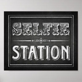 Rótulo de impresión de SELFIE con estilo de charla