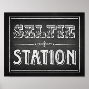 Rótulo de impresión de SELFIE con estilo de charla