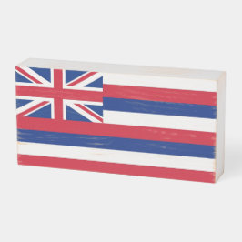 Rótulo de la Caja de Madera Patriótica con Bandera