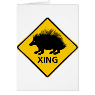 Rótulo de la carretera de la travesía del puerco