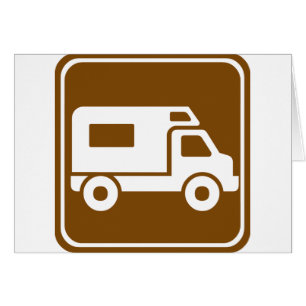Rótulo de la carretera del camping de rv