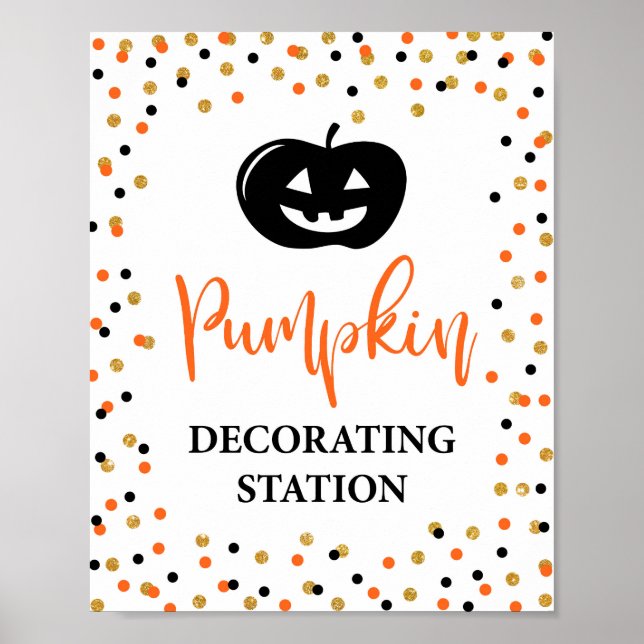 Rótulo de la estación de decoración de calabaza fe (Frente)