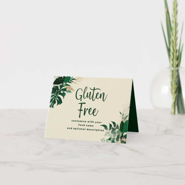 Rótulo de la etiqueta alimenticia Gluten sin glute (Anverso)
