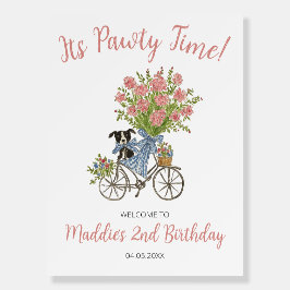 Rótulo de la fiesta de cumpleaños de Coquette Pupp