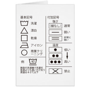 Rótulo de la indicación de lavandería