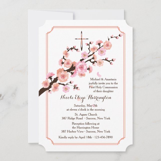 Rótulo de la invitación de primavera (Anverso)