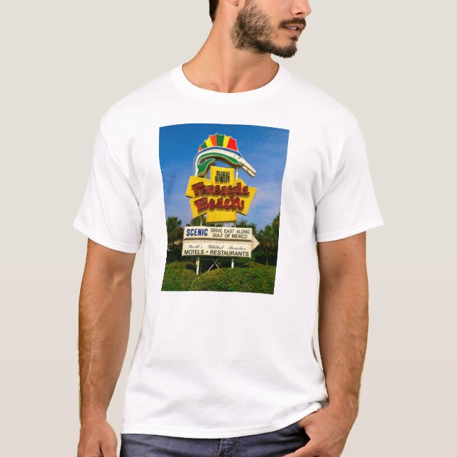Rótulo de la playa de Pensacola - la camiseta (Anverso)