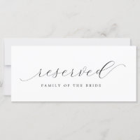 Rótulo de la Presidencia reservada del boda | Fami