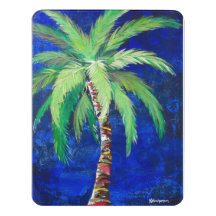 Rótulo de la puerta de la palmera del azul de