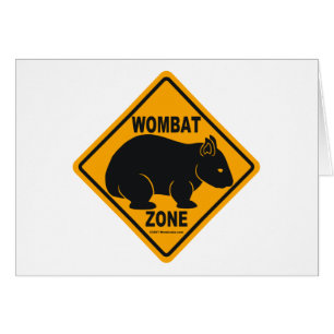 Rótulo de la zona de Wombat