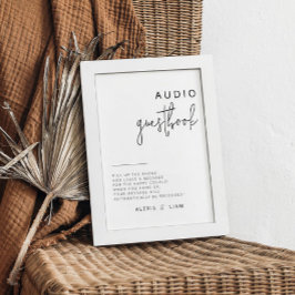 Rótulo de libro de visitas editable para Bodas bla