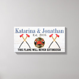 RÓTULO de lienzo de amor de FIREFIGHTER