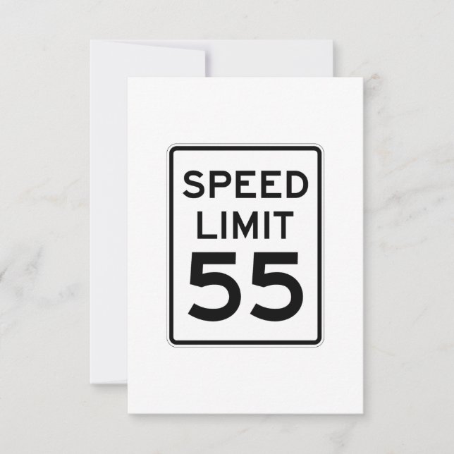 Rótulo de límite de velocidad de 55 MPH (Anverso)