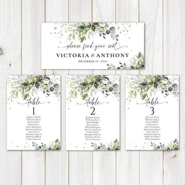 Rótulo de mesa de Boda verde (Subido por el creador)