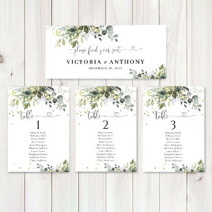 Rótulo de mesa de Boda verde