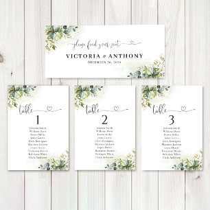 Rótulo de mesa de Boda verde