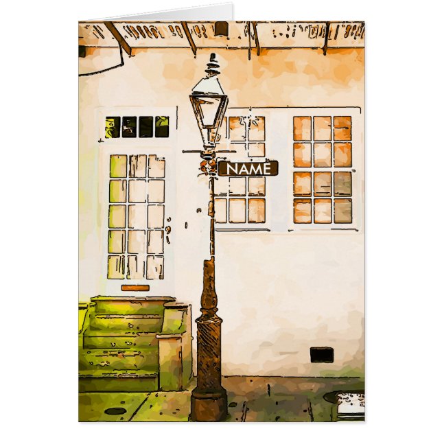 Rótulo de New Orleans Street, nombre de edición (Frente)