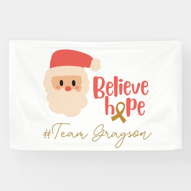 Rótulo de pancartas de Navidades contra el cáncer  (Horizontal)