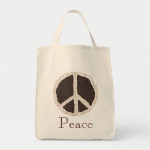 Rótulo de pavimento de paz de chocolate, bolsas de