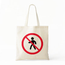 Rótulo de peatones sin acceso | Bolsa De Tote De P