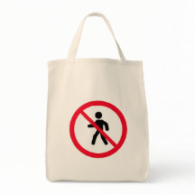Rótulo de peatones sin acceso | Bolsa de Tote para