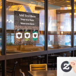 Rótulo de Pegatina de la ventana de cafetería prom