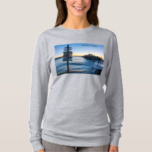 Rótulo de Pensacola Bay Sunset Dock Larga camiseta