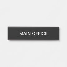 Rótulo de placa de pared de Office o puerta princi
