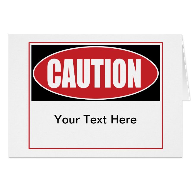 Rótulo de precaución de personalizable (Anverso (Horizontal))