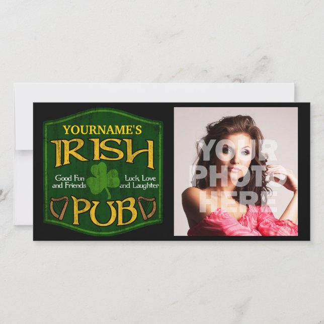 Rótulo de pub irlandés personalizado (Anverso)