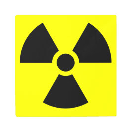 Rótulo de radiación 12"x12" Arte Metalizado