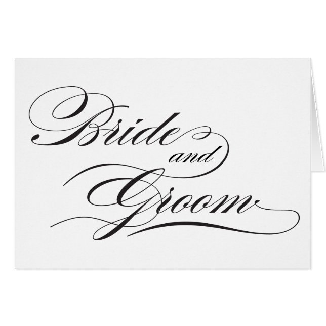 Rótulo de recepción de Novia y Groom (Anverso (Horizontal))
