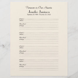 Rótulo de relleno de libros conmemorativos Página