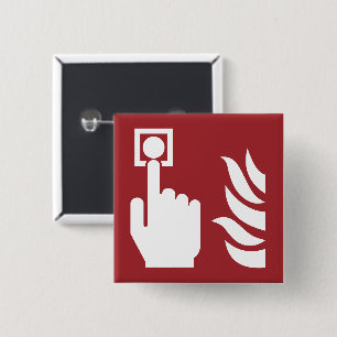 Rótulo de seguridad de botón de alarma de incendio