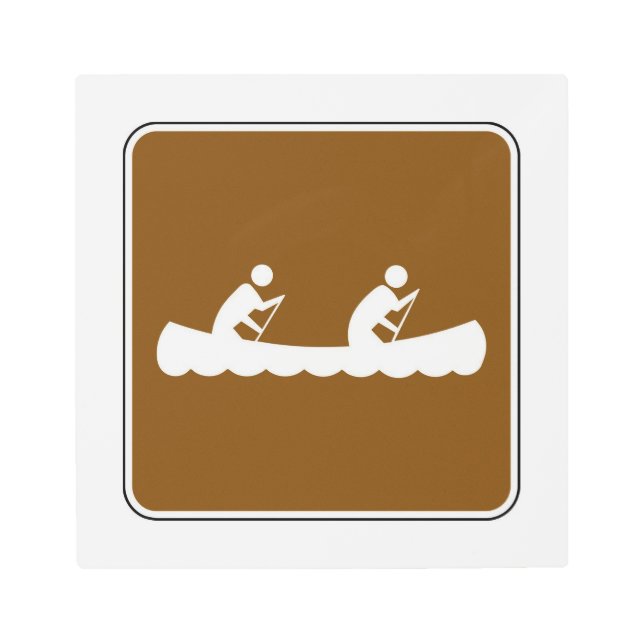 Rótulo de símbolo de canoa Arte Metalizado (Anverso)