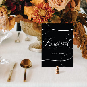 Rótulo de tabla reservada de Boda de escritura bla