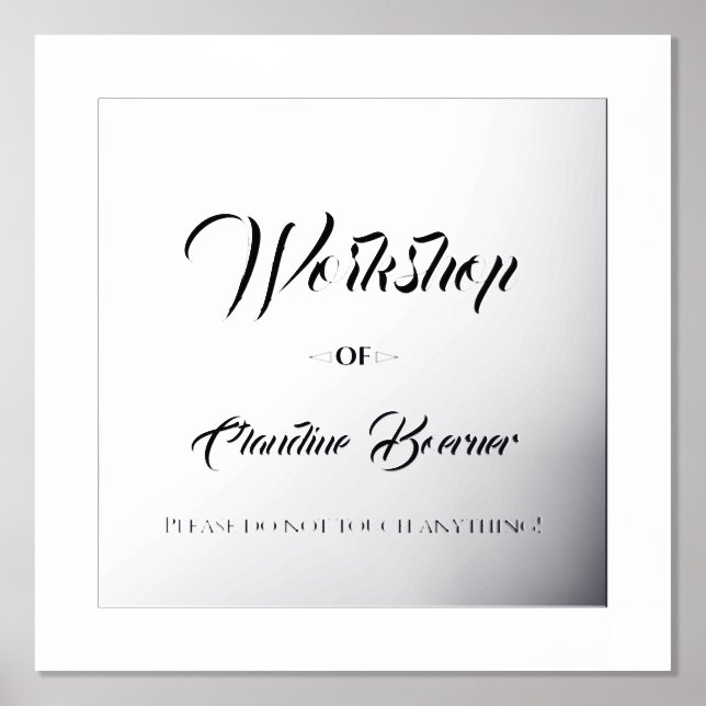 Rótulo de taller para la impresión de Posters de a (Anverso)