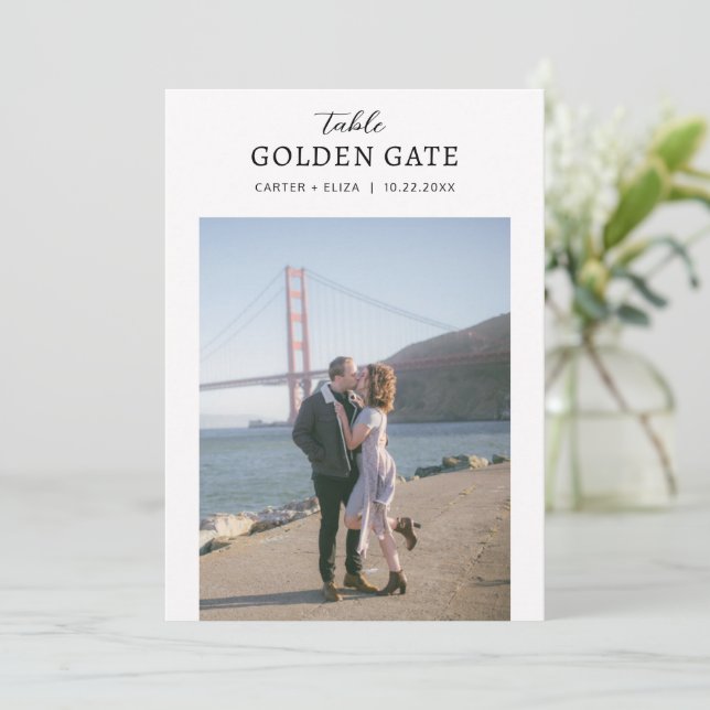 Rótulo de tarjeta de número de tabla de ubicación  (Anverso de pie)