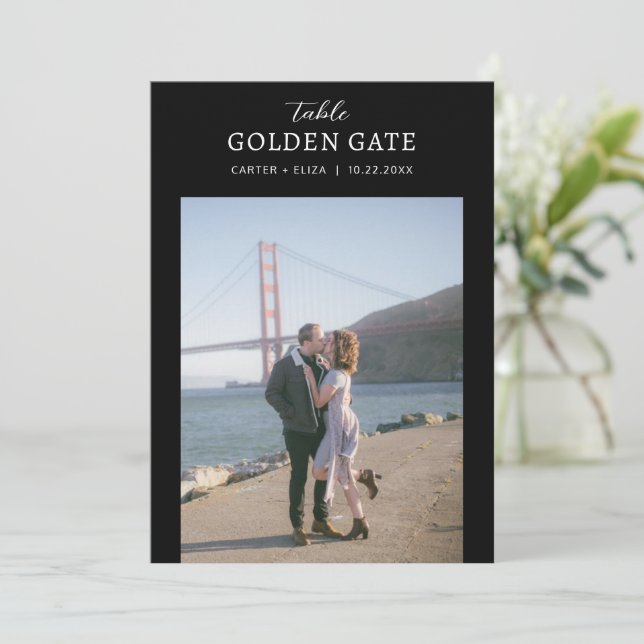 Rótulo de tarjeta de número de tabla de ubicación  (Anverso de pie)