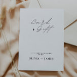 Rótulo de Tarjetas de Boda minimalista y Regalos,<br><div class="desc">Nuestro moderno Rótulo de Tarjetas y Regalos le dará el toque perfecto a su mesa de regalo de boda. La plantilla es totalmente editable y le permite personalizar fácilmente el texto y los colores para que se ajusten a sus preferencias y agregar esos toques especiales a su boda. Este letrero...</div>