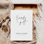 Rótulo de tarjetas de boda y regalos modernos,<br><div class="desc">Nuestro moderno Rótulo de Tarjetas y Regalos le dará el toque perfecto a su mesa de regalo de boda. La plantilla es totalmente editable y le permite personalizar fácilmente el texto y los colores para que se ajusten a sus preferencias y agregar esos toques especiales a su boda. Este letrero...</div>