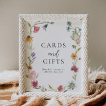 Rótulo de tarjetas de té y regalos florales 8x10