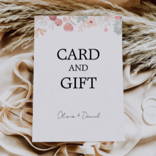 Rótulo de tarjetas y regalos de boda de flores sil