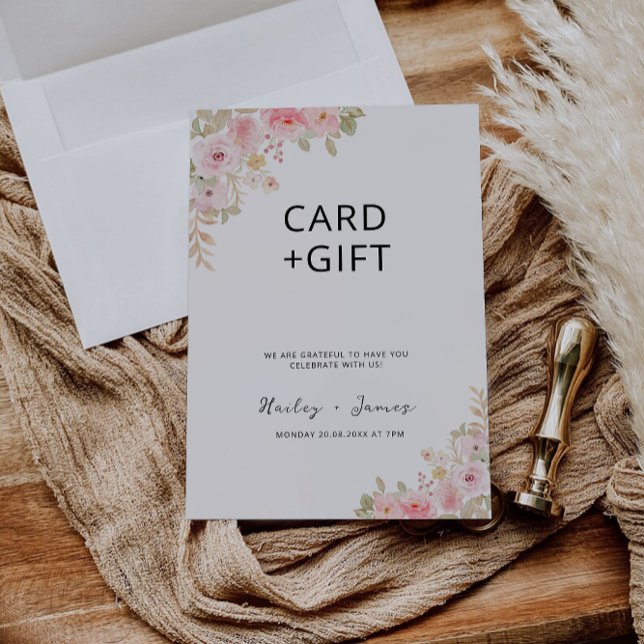 Rótulo de tarjetas y regalos de boda para Rosas (Rose Wedding Cards and Gifts Sign)